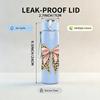 1PC Leopard Print Pattern Bow Print 750ml Color Plastic Sports Water Bottle Leakproof Flip Straw Lid Suitable for Sports Office Home Use