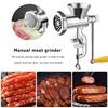 1шт ручная мясорубка серебряный алюминиевый сплав мощный домашний измельчитель для колбасы и овощей перец кухонная техника