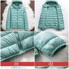 Women Casual Windproof Parka White Duck Down Jacket Coat Hooded Warm Autumn Winter