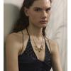 Yhpup Water Resistant Personalized Hollow Oval Pendant Necklace 18K Golden Plated Trendy Stainless Steel Creative Jewelry 2025