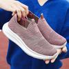 Shoes Women's Casual Shoes Medium Old Mother Shoes Flying Woven Mesh Breathable Single Shoes One Pedal Lazy Shoes Versatile Women's Shoes