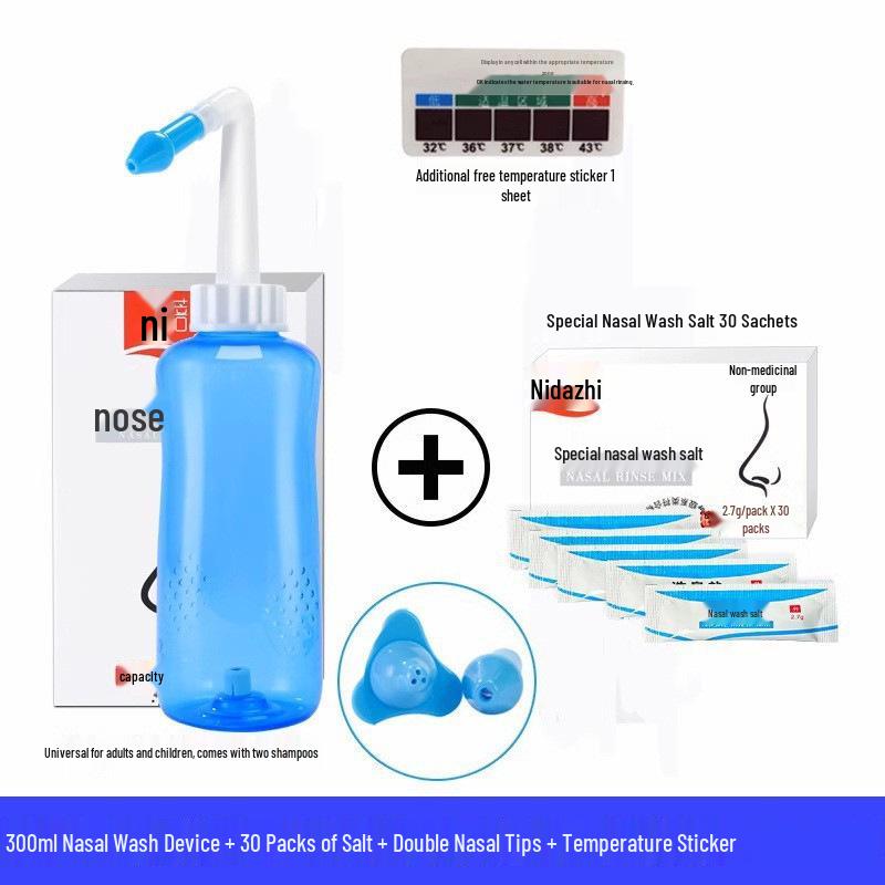 Nasal Irrigator Device: Adult & Child Saline Spray for Home Use
