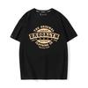 Summer Fashion Heavyweight Retro Men's English Letters 100% Cotton Printed Round Neck High-quality Casual Fitness Street T-shirt
