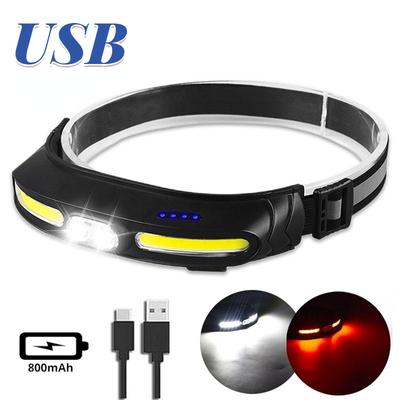 Новый светодиодный налобный фонарь COB, мощный налобный фонарик, USB перезаряжаемый фонарь для кемпинга, рыбалки, широкий спектр освещения