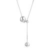 High-end Ins Style Geometric Long Necklace For Women Featuring Magnetic Ball And Disc Designs