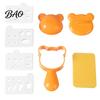 Onigiri Press Tool Rice Ball Molds Kit, Cartoon Bear/Cat/Dog/Panda Shape Maker, Mold for Kids Food Grade Plastic Sushi Bento Lunch Box Picnic Shaping