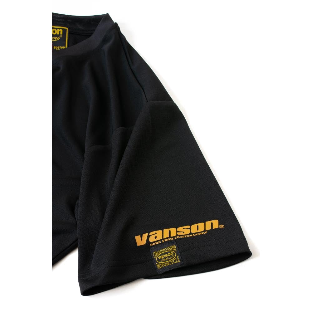 Vanson VSE25807S Men's Moisture-Wicking, Quick-Drying Mesh T-Shirt (2XL, Black/Yellow)