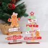 Festival Gingerbreads Man Ornament Letter Christmas Tree Tabletop Sign for Office or Home Shelves Decoration Gift top sale