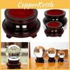 Premium Quality Vintage Wood Display Stand Base Holder For Crystal Ball Decor With Rounded Indentation