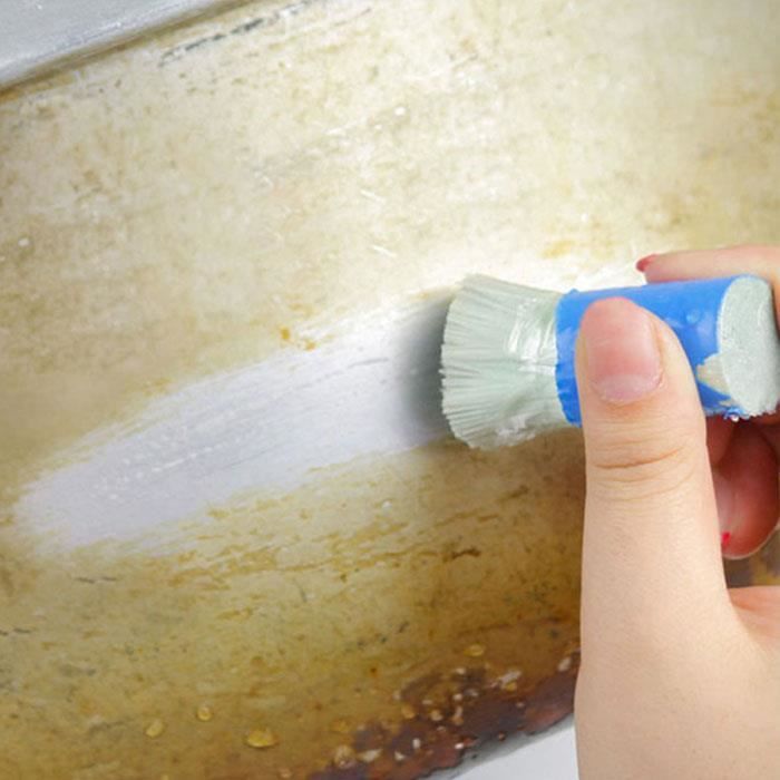 SHOP-STORY - Bâtons Stick Nettoyant Magique Acier Inoxydable - 2 Brosses de Nettoyage Récurage de Casseroles Poêles etc