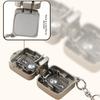 Stainless steel folding mini nail clippers, flip keychain decorative charm, mini small portable nail clippers