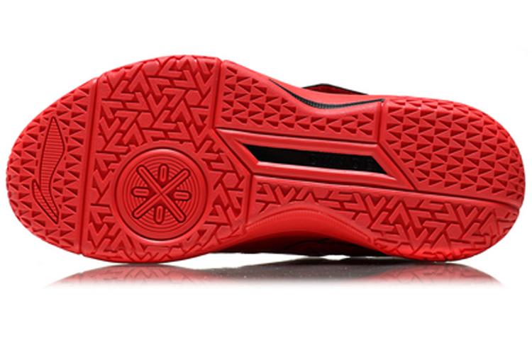 Li Ning Battle Armor Non slip Lightweight Low top Basketball Shoes Men's Flame Red ABAN059-3