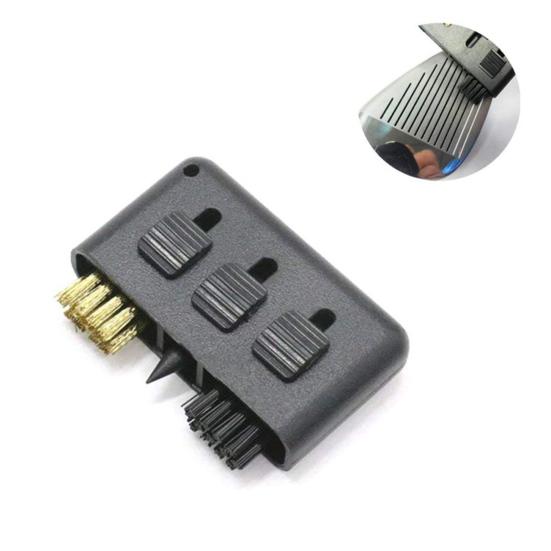 Мини-щетка для клюшек для гольфа 3 в 1 для удаления мусора, карманного размера, для паттера, клина