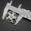 Fashion Alloy Crystal Pearl Bead Inlay Brooch
