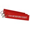 Поцелуй меня перед полетом, бирка с вышивкой, автомобильный брелок для ключей, держатель, подвеска, подвеска