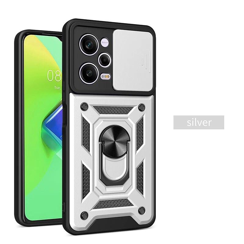 Ударопрочный бронированный чехол для Xiaomi Redmi Note 9 9S 10 10S 11 11S 12 4G 13 8 Pro 5G Plus с автомобильным магнитным кольцом-держателем для телефона