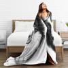 Border Collie Smile Blanket Soft Warm Flannel Throw Blanket Bedspread for Bed Living room Picnic Travel Home Couch