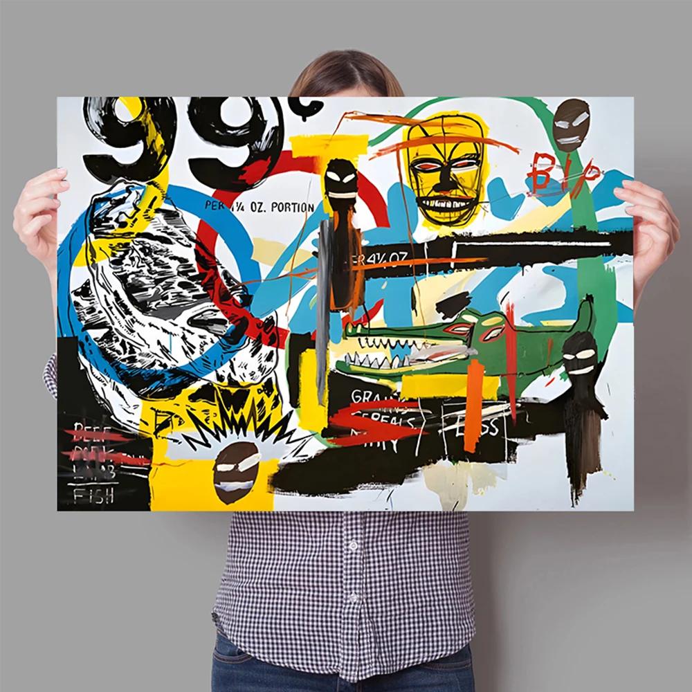 Граффити Абстрактное Искусство Холст Постер Сюрреалистический Авангард Настенное Искусство Живопись Принт Картина Магазин Ресторан Дом Комната Декор Фреска
