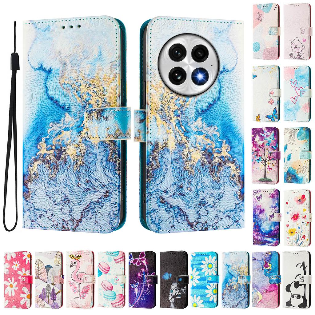 Роскошный кожаный чехол-кошелек цвета морского мрамора в стиле книги из искусственной кожи для Oneplus 9R, 8T, Nord CE2 5G, Nord 2T, Nord N300, Oneplus 11 12...