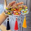 New Cute Dragon Keychain Keyring Chinese New Year Good Luck Charm Pendant With Tassel For Bag Purse Car Key Chain Party Decor