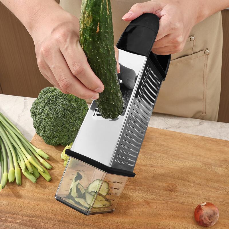 Stainless Steel 4-Sided Multi-function Grater & Slicer Set