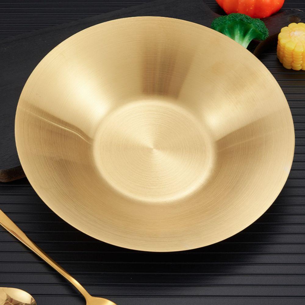 Stackable Pasta Plate 304 Stainless Steel Fruit Dish Noodles Bowl Food Plate Restaurant