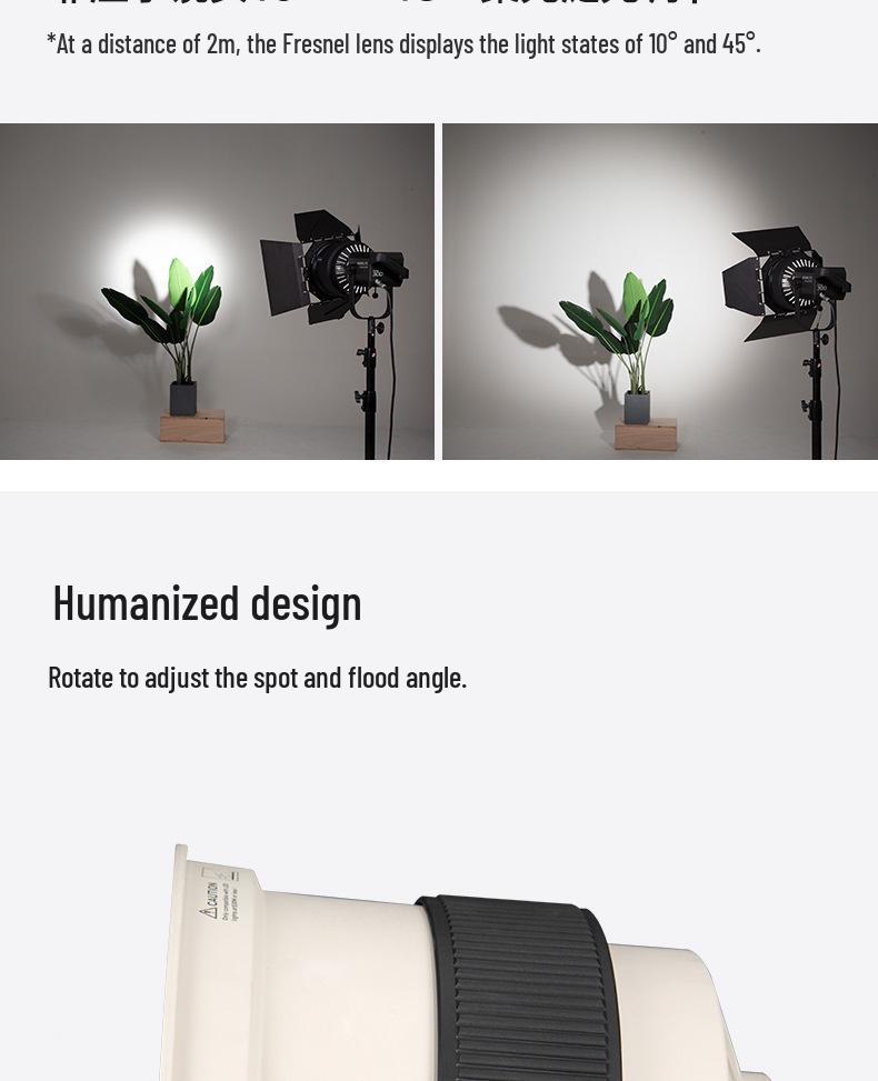 Линза Френеля Nanlite Forza с креплением Bowens для регулировки рассеивания света фотографии