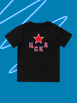 Детские топы с круглым вырезом, принтованным узором, с коротким рукавом HC CSKA