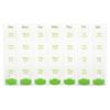 Meditime Planner, Green, 1 Pack, 4X/Day, Push Button Pops Out
