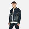 Evisu Aw23 Big M Print Oversized Deconstructed Denim Jacket Men jackets Denim-Blue 2EAHTM3DJ1011LFCT