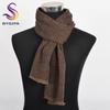 Coffee Plaid 100% Wool Scarves Pashmina Thicken Women Fall Winter Soft Long Scarf Shawl Fashion Accessory Brand Warm Neck Scarf
