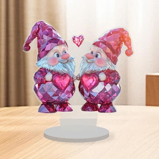 Орнамент в виде сердца любви 2D Плоский акриловый настольный декор Мультяшный орнамент в виде сердца любви