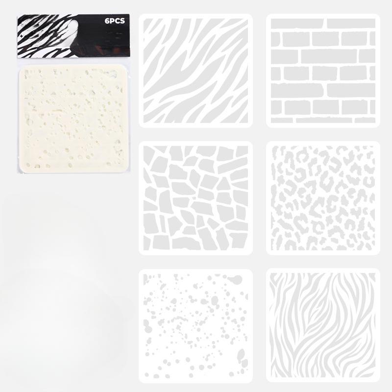 6 шт./набор цветочных трафаретов-бабочек для настенного скрапбукинга, небольшой креативный дизайн, декор своими руками, трафареты для живописи и декора