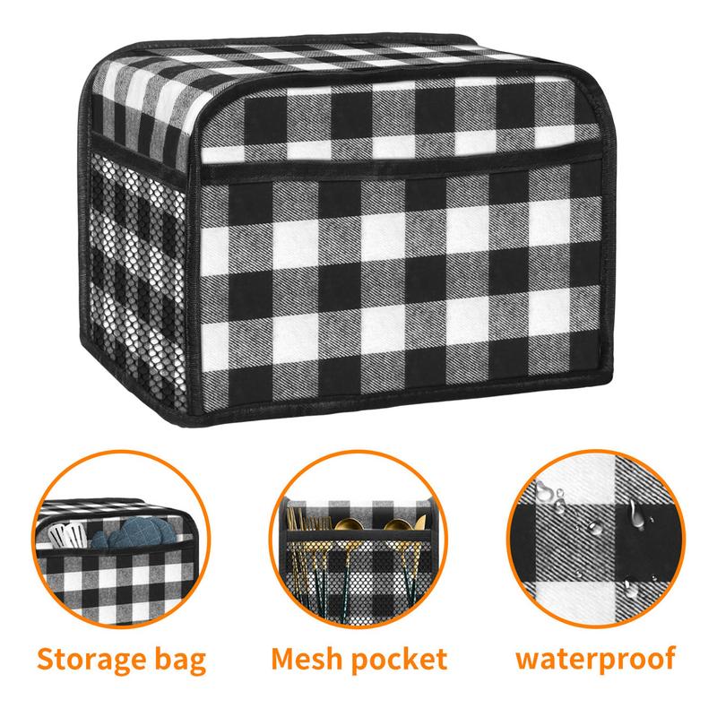 Чехол для тостера Супермягкий чехол для прибора Машинная стирка Чехол для тостера с карманом для большинства стандартных 2-х ломтиковых тостеров