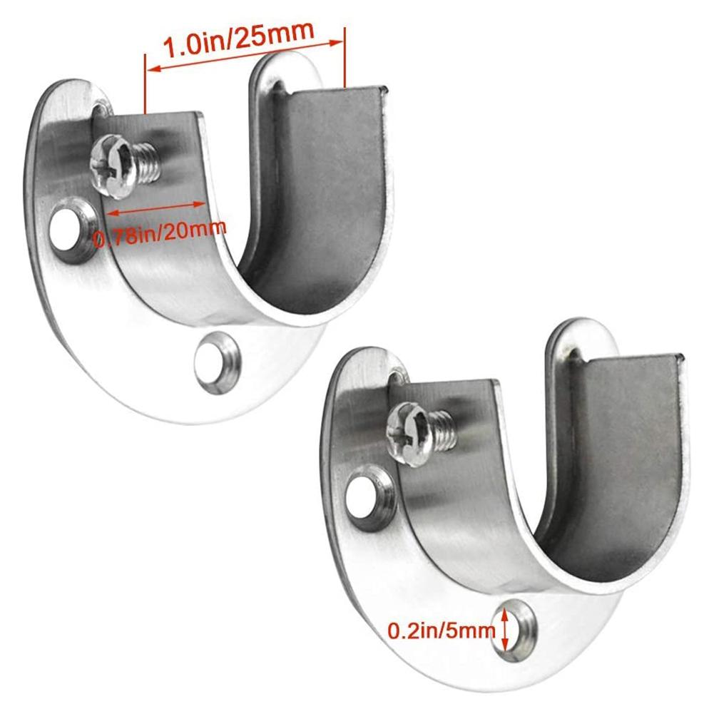 2 шт. кронштейн для трубы из нержавеющей стали, опорный фланец для сиденья, держатель для штанги, кронштейн для штанги, концевые опоры, гнезда для гардероба