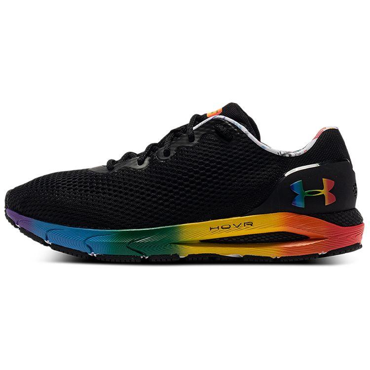 Under Armour HOVR Sonic 4 Pride CN Casual Comfortable Durable Breathable Low Top Training Running Shoes Men Sneaker Black 3025209-001