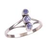 Натуральный драгоценный камень танзанит 925 пробы стерлинговое серебро ювелирное кольцо размер 9 n7o25