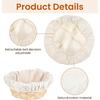 3Pcs Bowl Covers for Bread Proofing, 9 Inch Round Reble Sourdough Bowl Covers Bread Proofing Cover Basket Cloth Banneton Liner Cover for Rising,