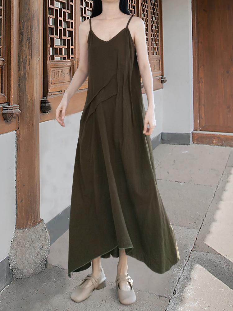 Johnature Женское летнее платье в китайском стиле в стиле ретро без рукавов, нестандартное, индивидуальное платье-ниша