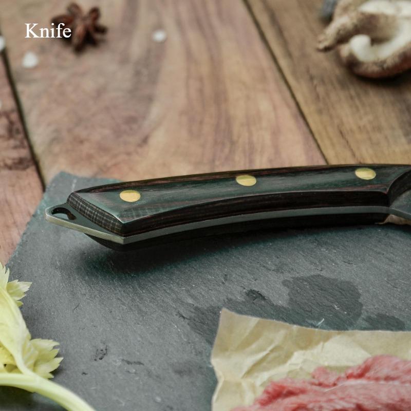 Профессиональные кухонные ножи для обвалки мяса, деревянная ручка, нержавеющая сталь, рыболовный нож, нескользящая ручка, нож для нарезки мяса и рыбы
