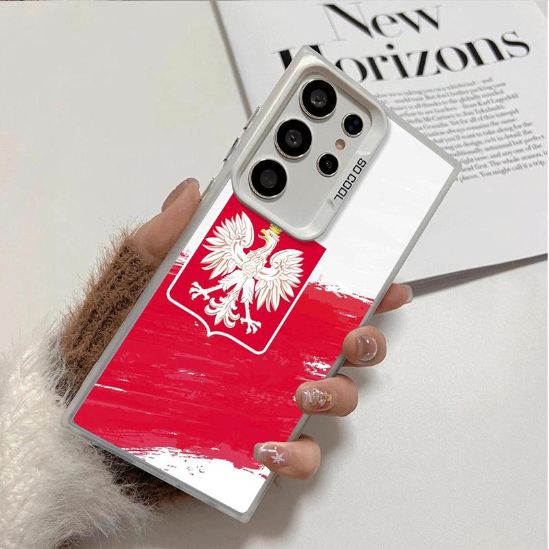 Чехол для телефона с флагом Польши (бело-красный), мягкий, для Samsung Galaxy S24 S25 FE S26 Edge S23 Ultra S22 Plus S21 + Ударопрочный задний чехол