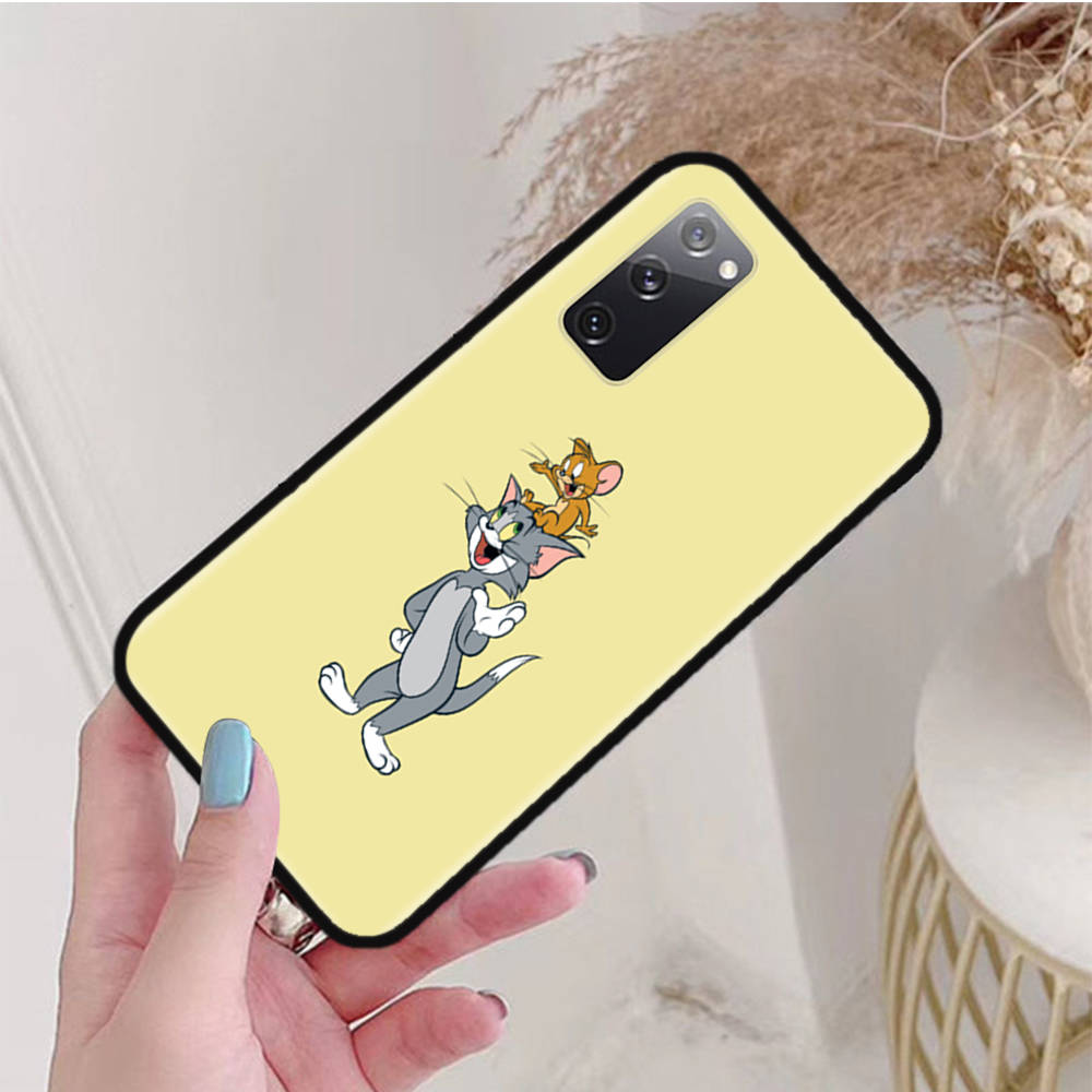 Черный чехол для OPPO Reno 8 6 5 4 Pro Plus Find X3 A17 A3 A31 A38 A40 A53 A54 A55 A74 A76 A78 A77 A80 A94 A95 A96 Lite C-45 Том и Джерри
