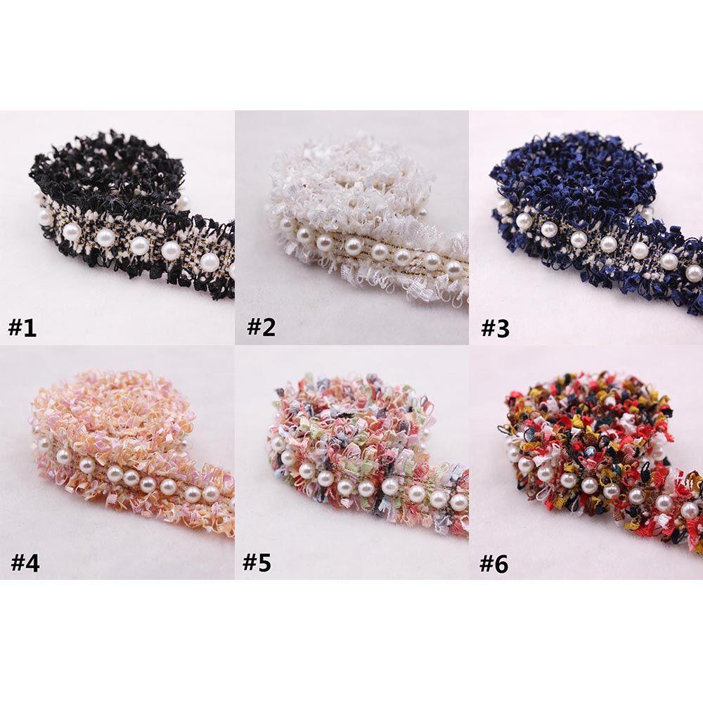 1 ярд DIY Craft Vintage швейные принадлежности ручной работы костюм платье лента ткань кружевная отделка жемчужные бусины