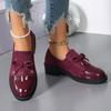 Женские туфли на платформе с высоким каблуком, Женская обувь на плоской подошве, Повседневные туфли с бантом на высоком каблуке, Эластичные дышащие женские туфли с плюшем