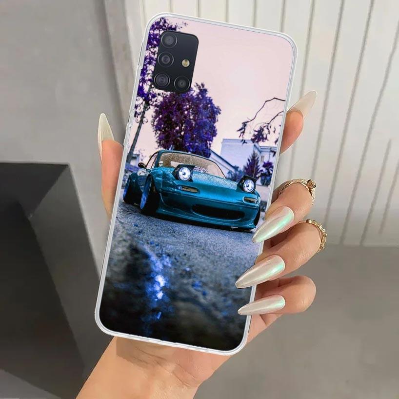 JDM Машина MX5 Милый чехол для телефона для Samsung Galaxy A52 A32 A22 A12 A02S A50S A30S A10S Note 20 Ultra 10 Plus S10 A31 A20 A71 A72 Gal
