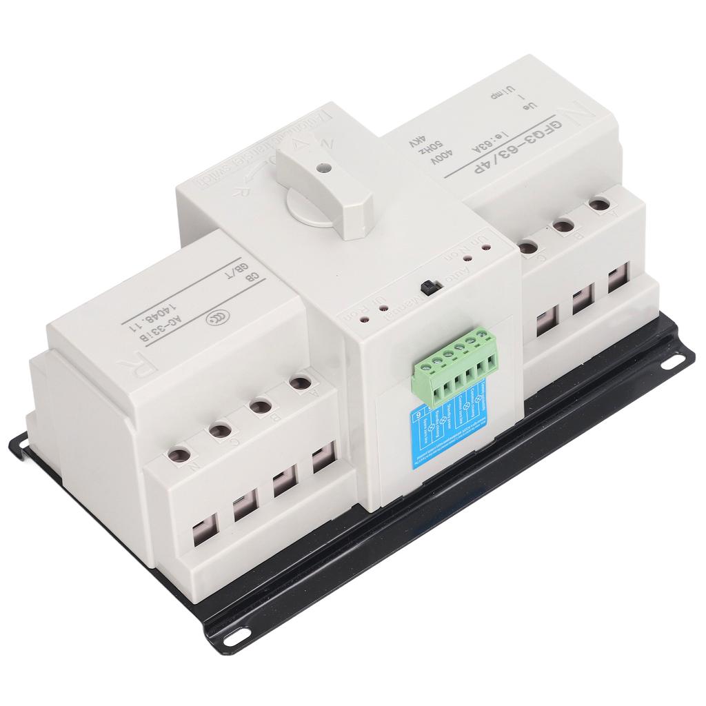 Мини Двойной Источник Питания Автоматический Переключатель 2 Режима Управления Высокая Проводимость Переключатель Генератора AC400V 63A