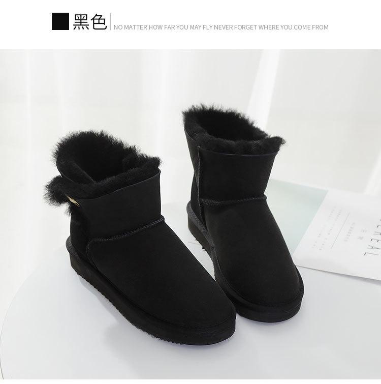 100% Natural Wool New Arrival 2025 Woman Winter Classic Snow Boots Genuine Sheepskin Women's Boots High Quality Shoes Women