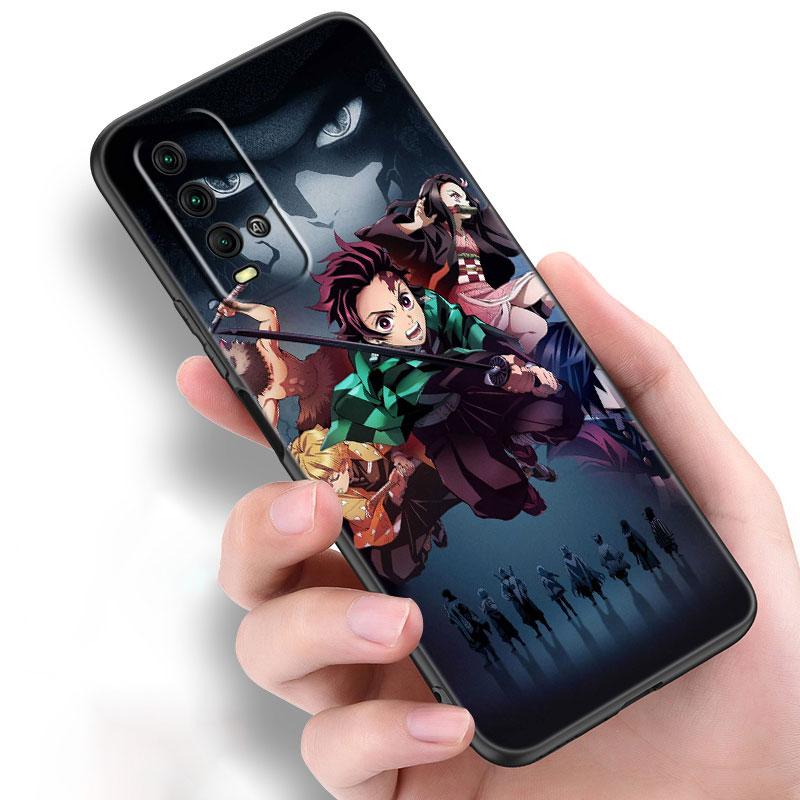 Чехол для телефона с изображением аниме «Убийца демонов» для Xiaomi Redmi Note 11 10 9 8 T Pro 10S 5G 9A 9C 9S, мягкий черный чехол из ТПУ, чехол принципиально