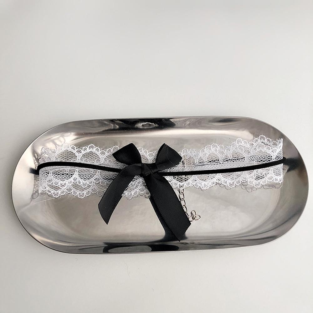 Ювелирные изделия Свадебные женские элегантные милые прозрачные банты кружевное ожерелье ключицы чокер двухслойный