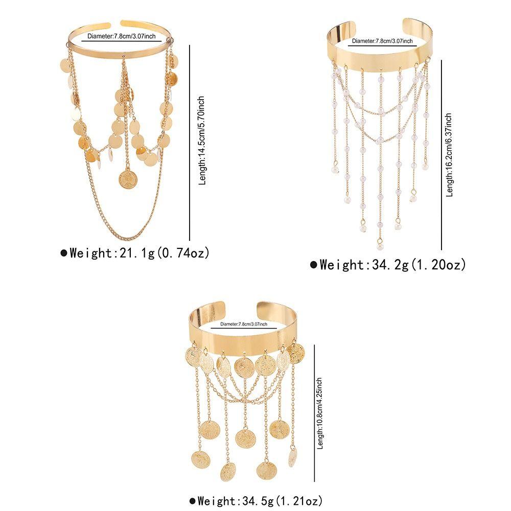 Жемчужные браслеты на предплечье Изысканный открытый браслет-манжета Нарукавник Нарукавная повязка Кисточка Цепочка на руку Вечеринка